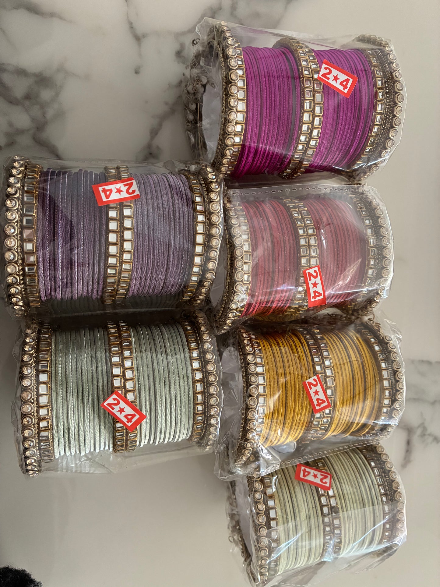 Pearl Hanging Bangles 2.4 (6 colours)