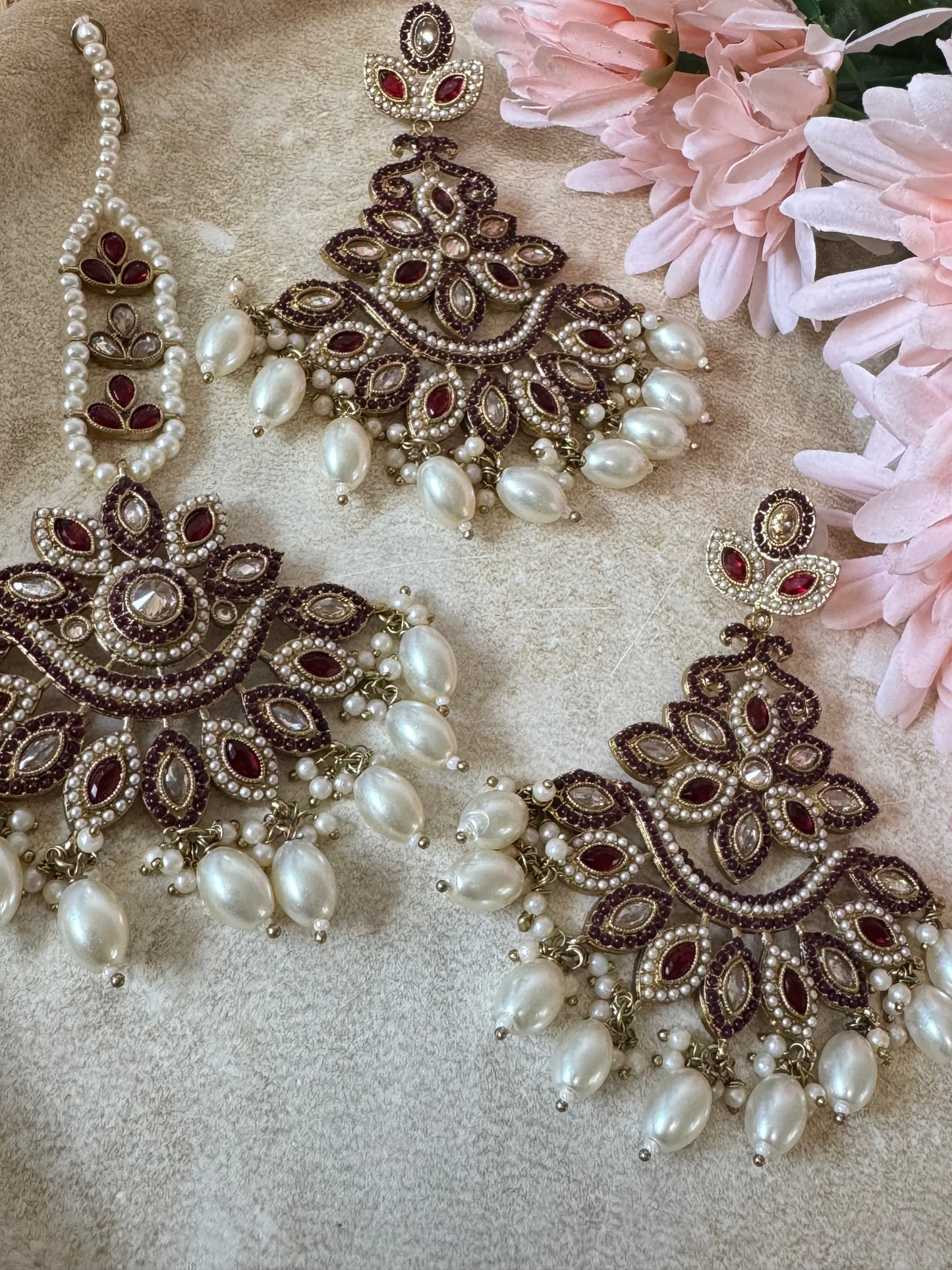 Pakistani Tikka Set (Maroon)