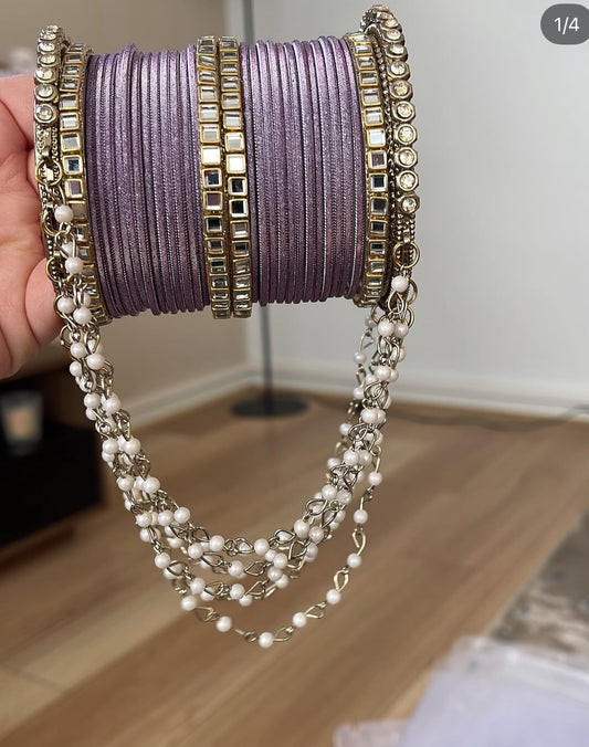 Pearl Hanging Bangles 2.8 (9 colours)