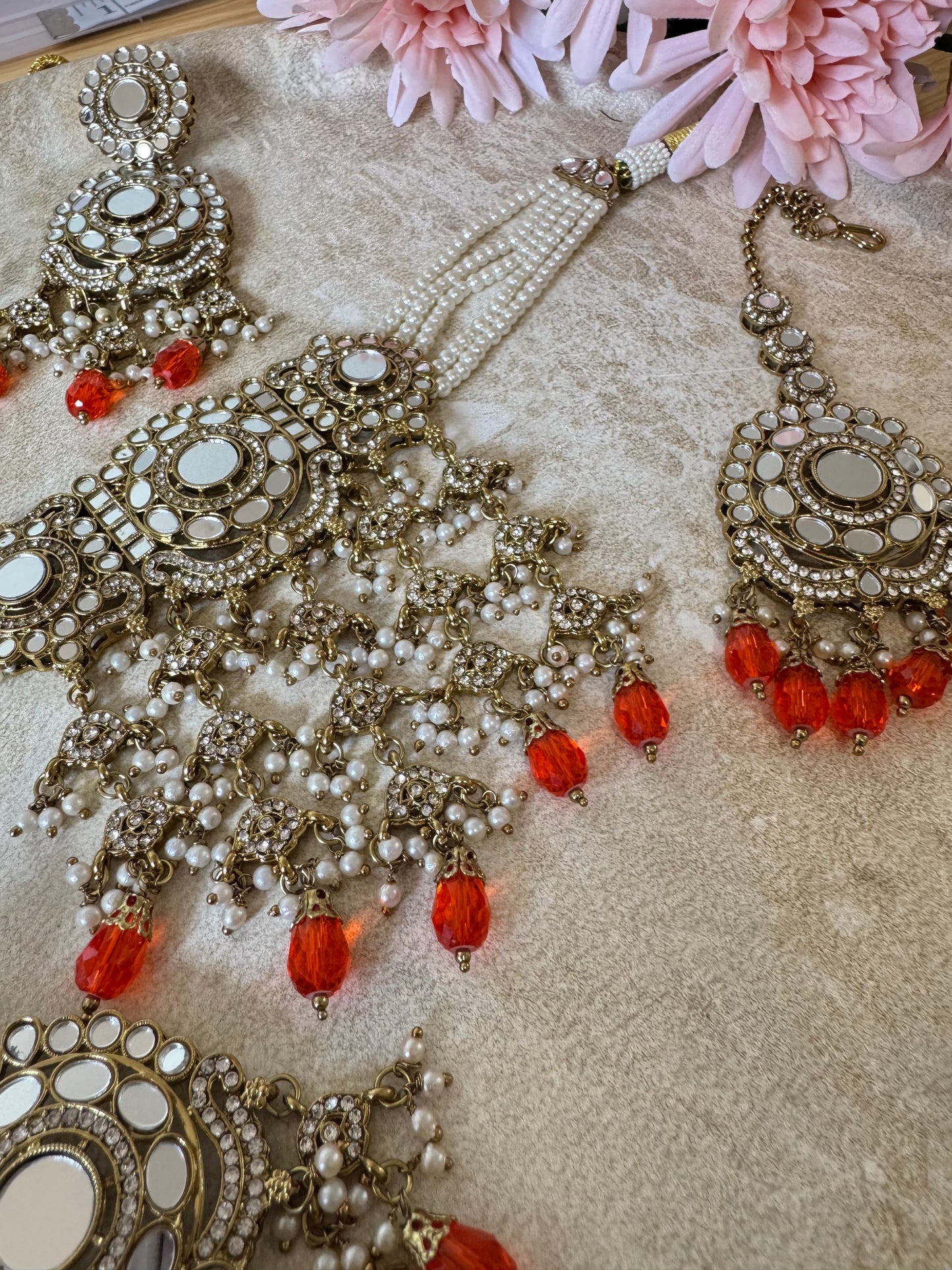 Jhoomar Choker Set (RUST)