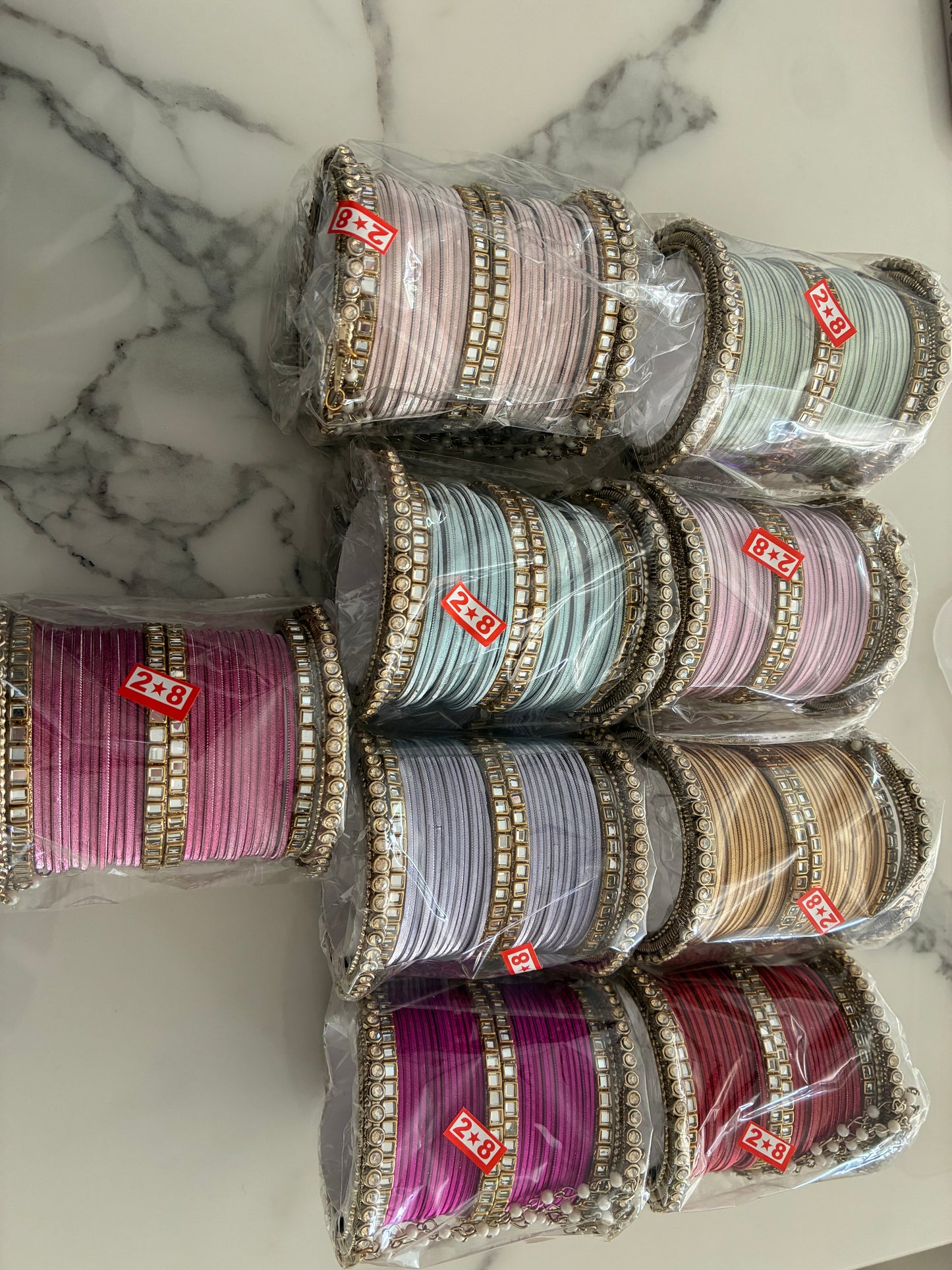 Pearl Hanging Bangles 2.8 (9 colours)